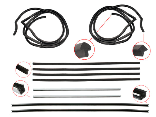 Door Rubber Kit XK XL Rear Sedan - DRKXKL2