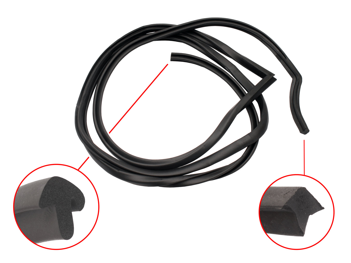 Ford Rubber Door Seal Rear LEFT XK XL XM XP Sedan - RDS2019G