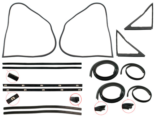 Door Rubber Kit XY ZD Front All - DRKXY1