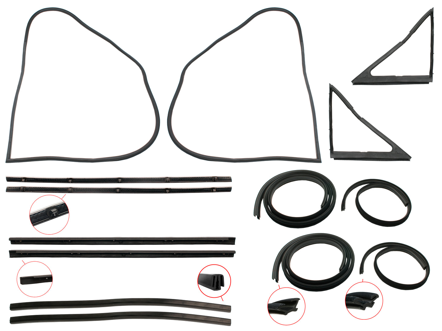 Door Rubber Kit XY ZD Front All - DRKXY1