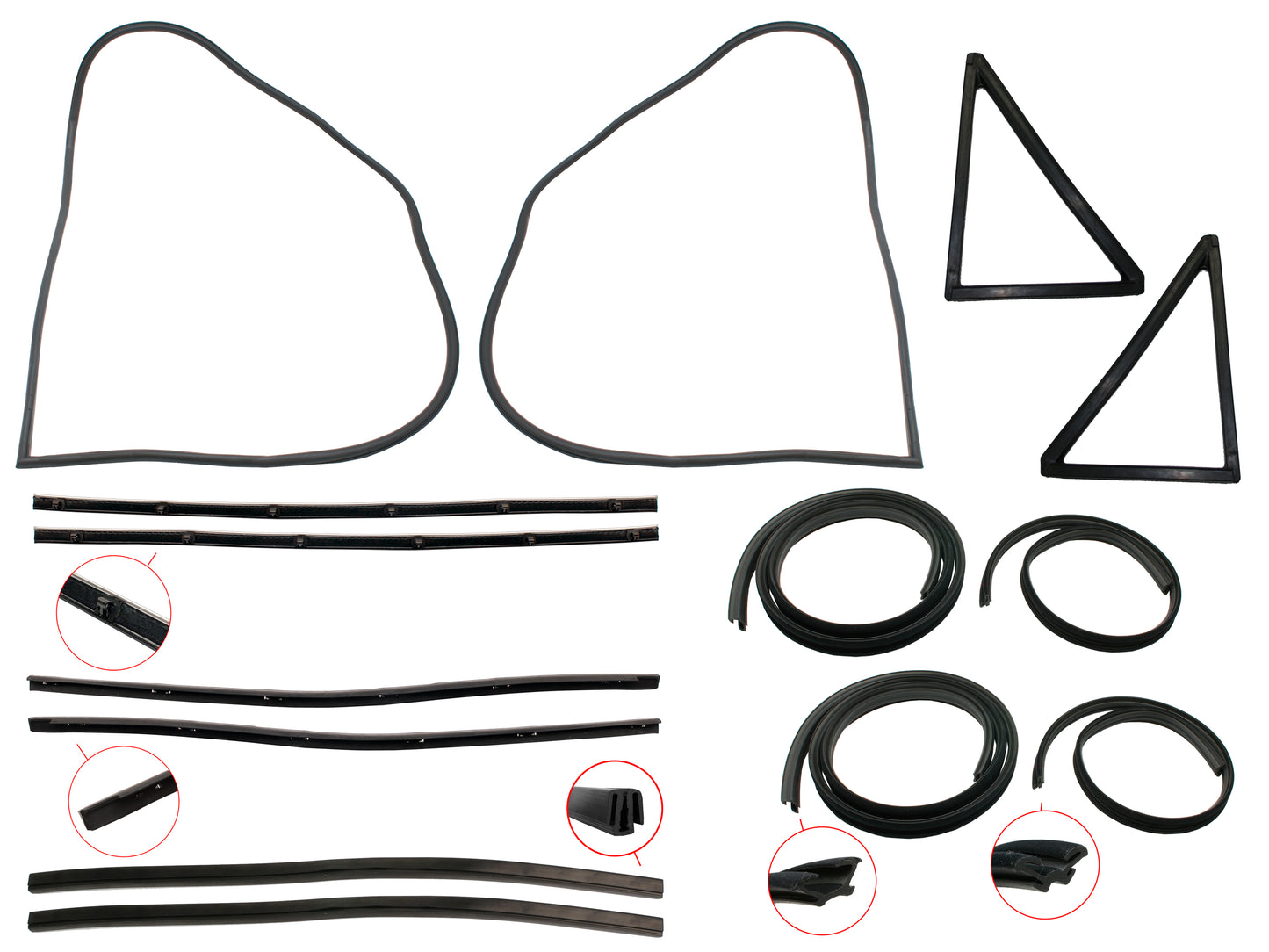 Door Rubber Kit XY ZD Rear Sedan Wagon - DRKXY2