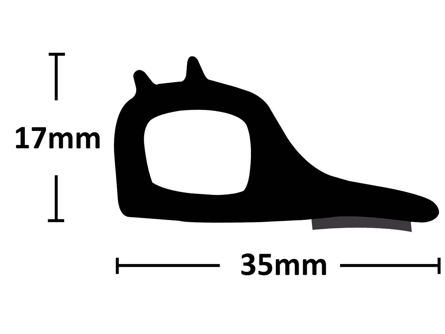 Proflex Tailgate Seal Universal 3m - DS101/3M