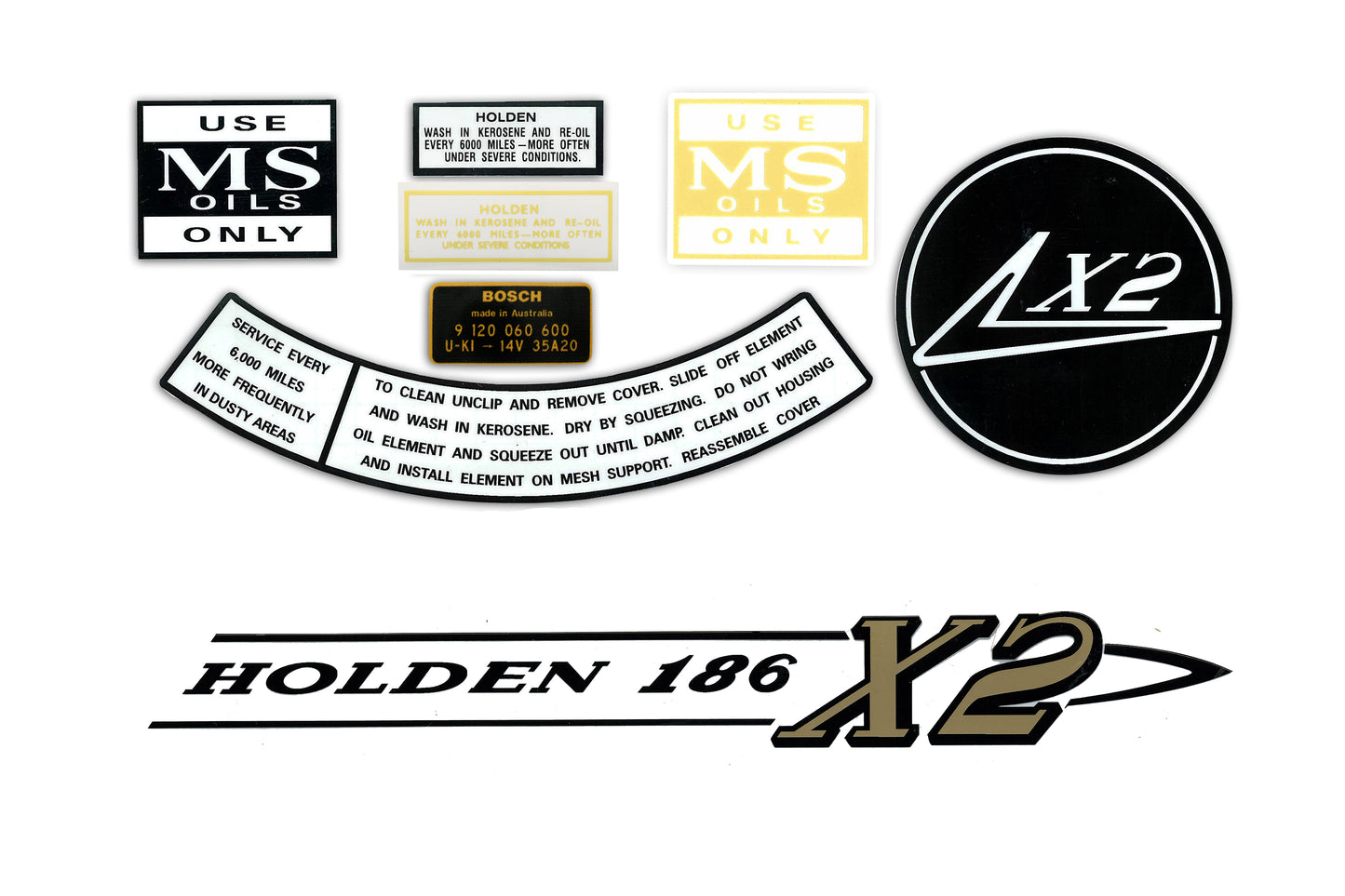 Decal Kit Engine Bay HR "X2 186" - ED1009
