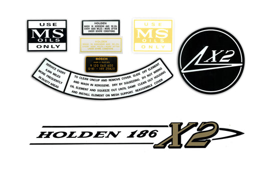 Decal Kit Engine Bay HR "X2 186" - ED1009