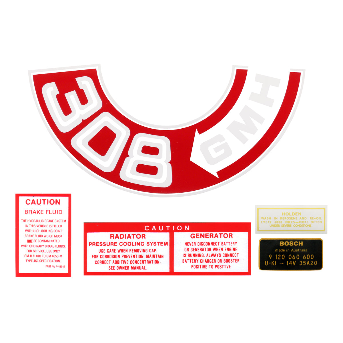 Decal Kit Engine Bay HT HG "308" - ED1012