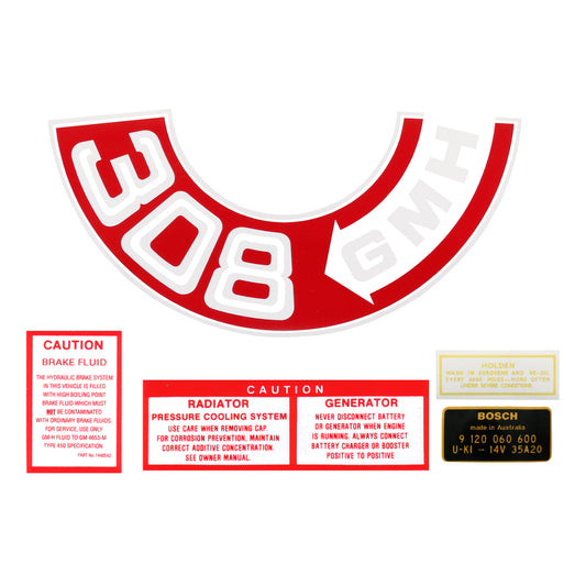 Decal Kit Engine Bay HT HG "308" - ED1012