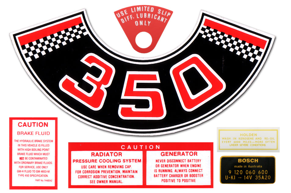Decal Kit Engine Bay + Diff Tab HT HG "350" - ED1013