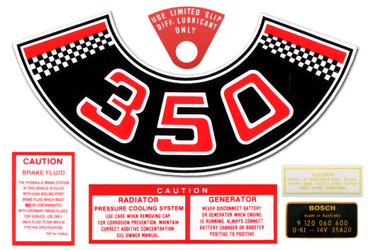 Decal Kit Engine Bay + Diff Tab HT HG "350" - ED1013
