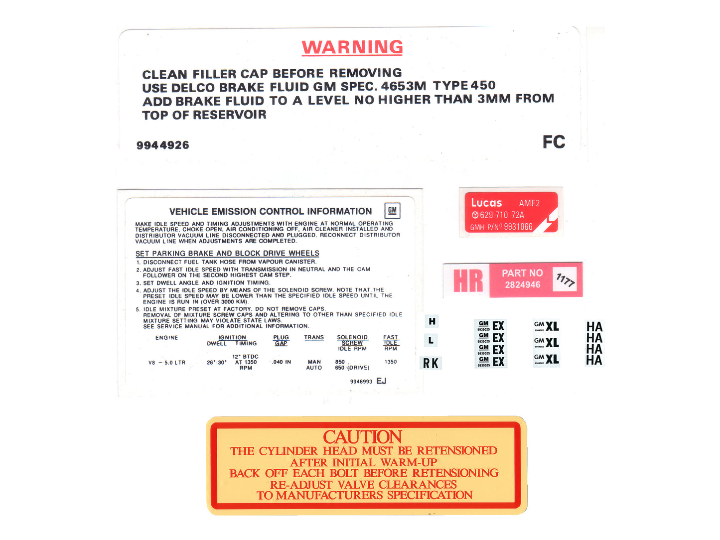 Engine Decal Kit LX 5 Litre - ED1014