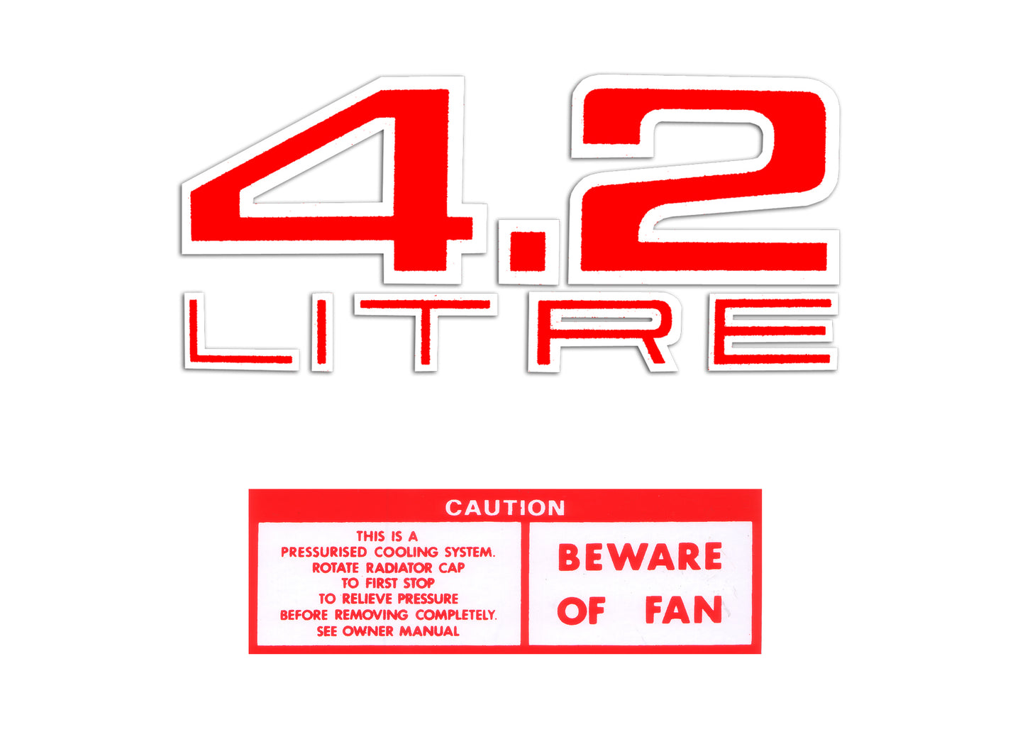 Engine Decal Kit HJ LH "4.2 Litre" - ED1021