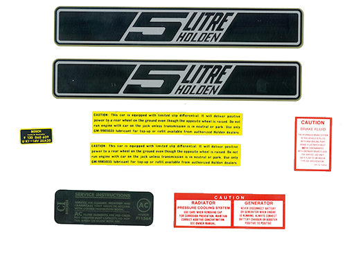 Engine Decal Kit "5 Litre" HK - ED1046