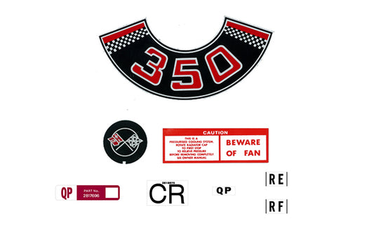 Engine Decal Kit HQ "350" With Rocker Cover Emblem - ED1048
