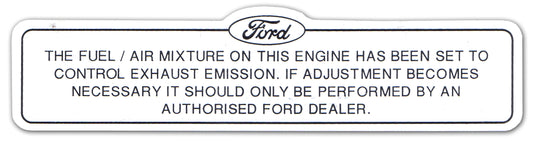 Decal Exhaust Emission XA XB - ED2008