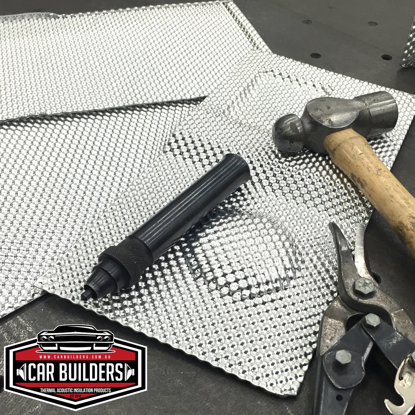 Car Builders Aluminium Heat Shield 300mm x 500mm - EHS3X5