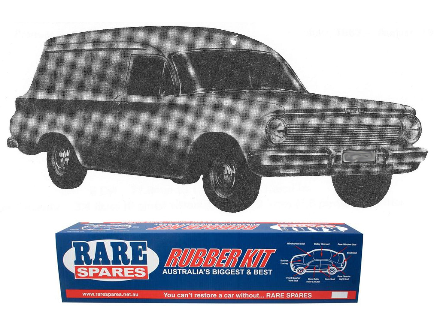 Body Rubber Kit Holden EJ Panelvan - EJ3