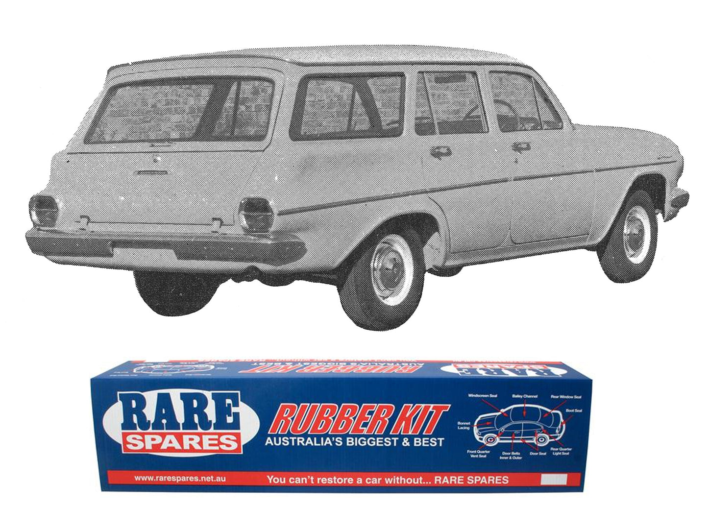 Body Rubber Kit Holden EJ Station Wagon - EJ4