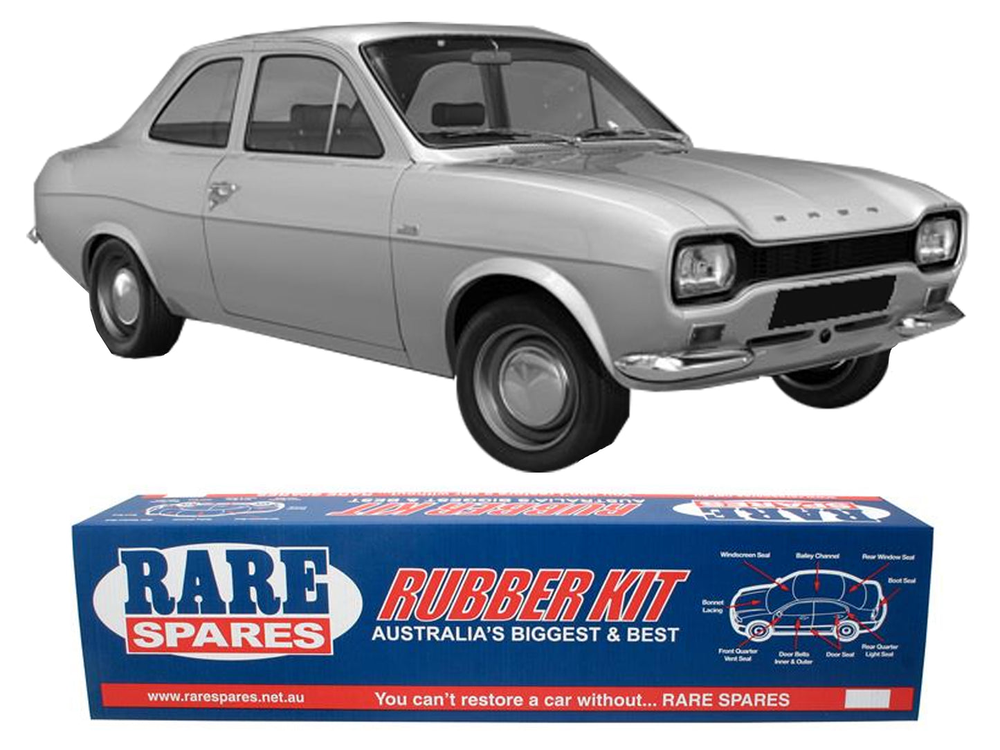 Body Rubber Kit Escort 1970-1975 Mk1 Sedan - ES1