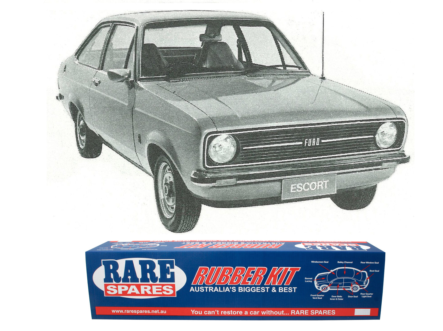 Body Rubber Kit Escort 1975-1981 Mk2 2 Door - ES5