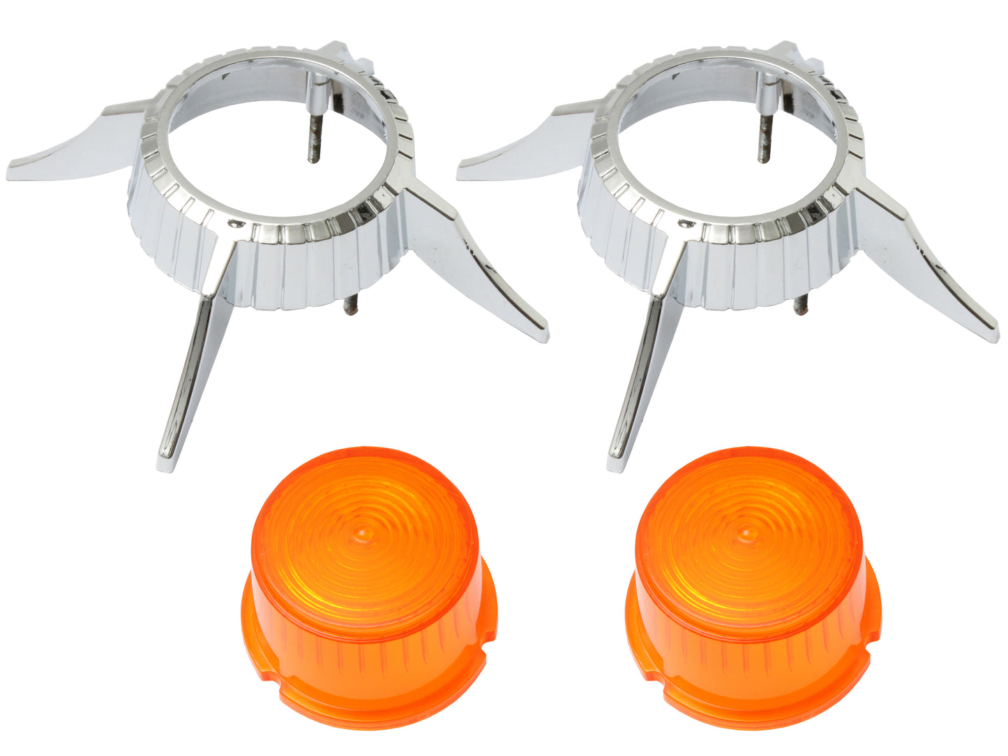 Indicator Lens & Chrome Surround (Rear) XM XP Pair - F2344A