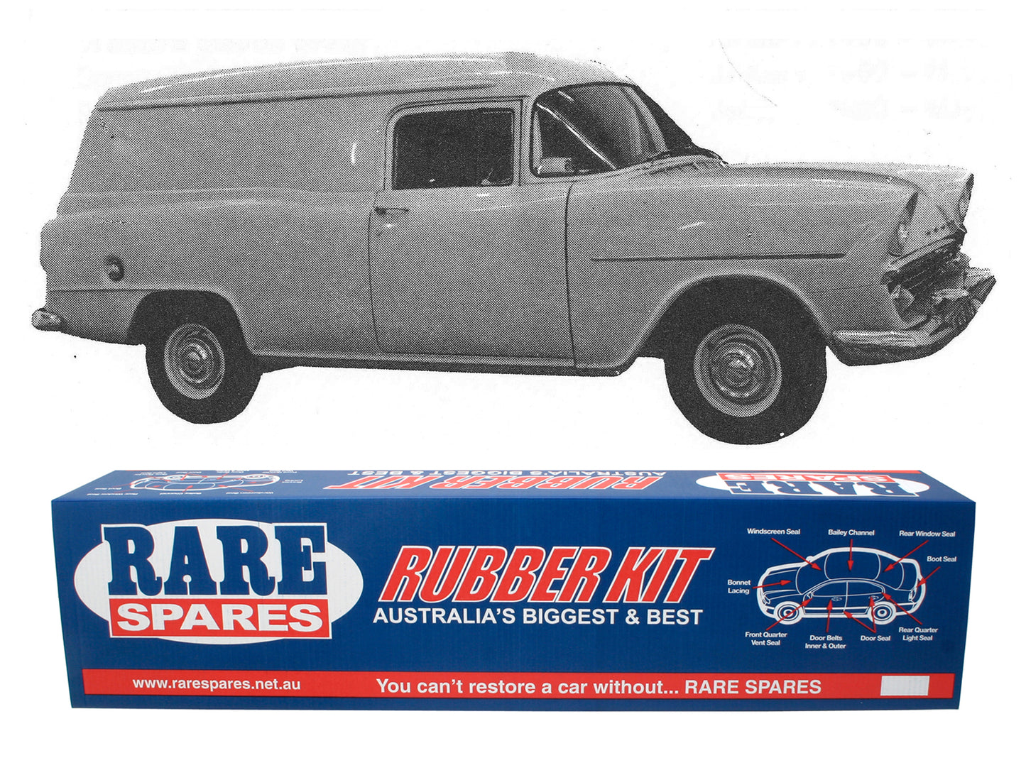Body Rubber Kit Holden FB Panel Van - FB2