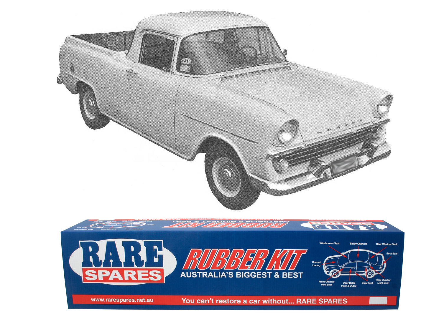 Body Rubber Kit Holden FB Ute - FB3