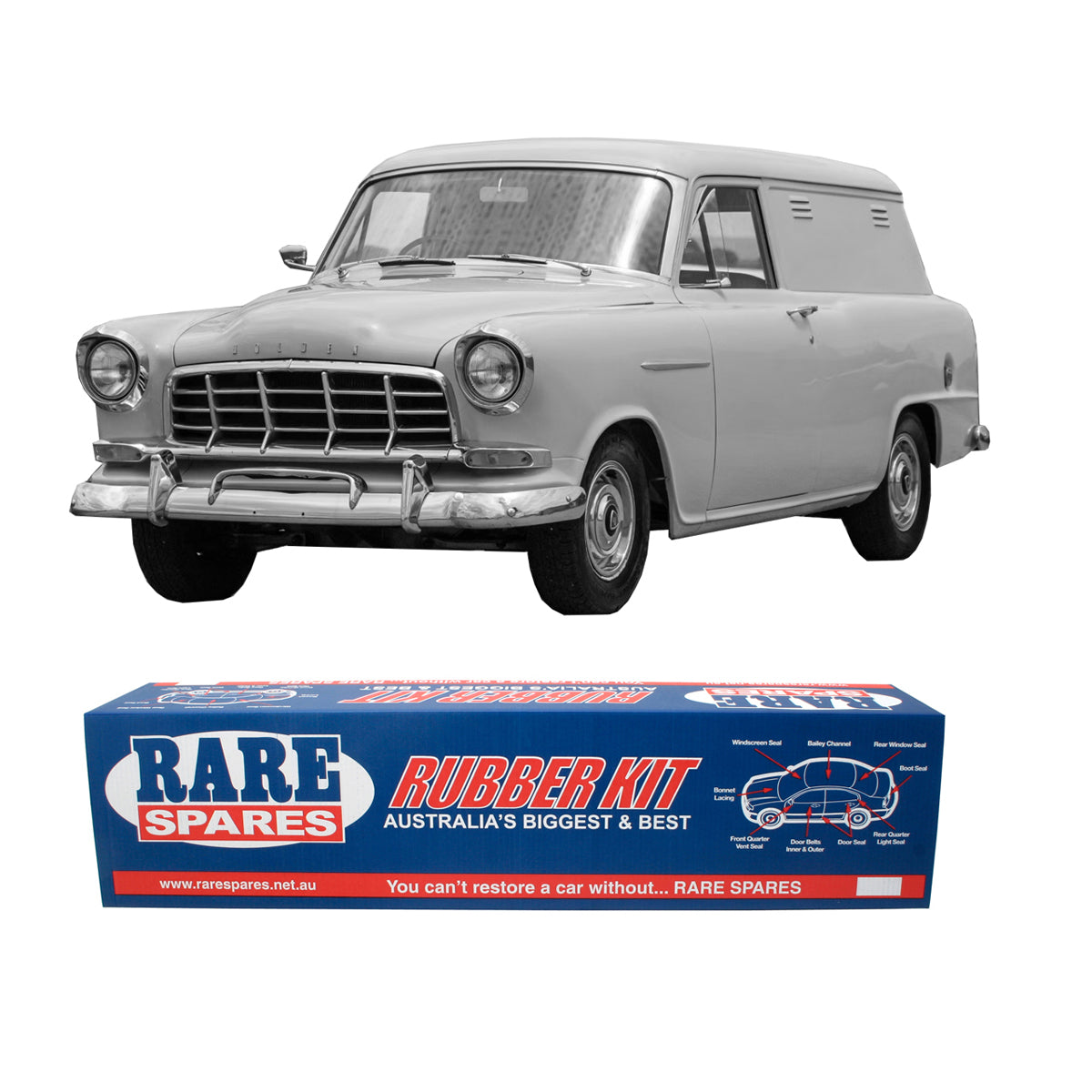 Body Rubber Kit Holden FC Panel Van - FC4