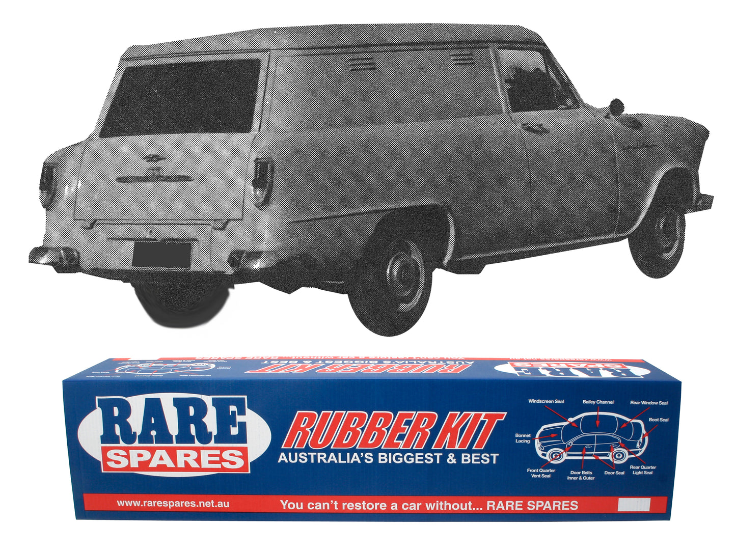 Body Rubber Kit Holden FE Panel Van - FE4