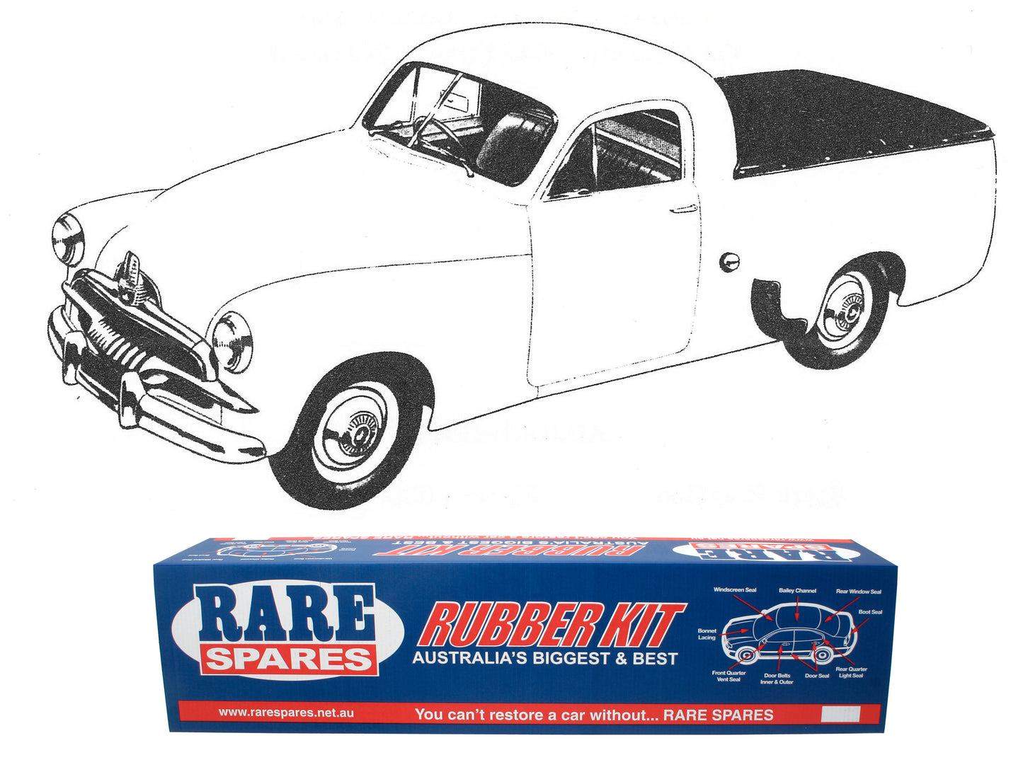 Body Rubber Kit Holden FJ Ute - FJ4