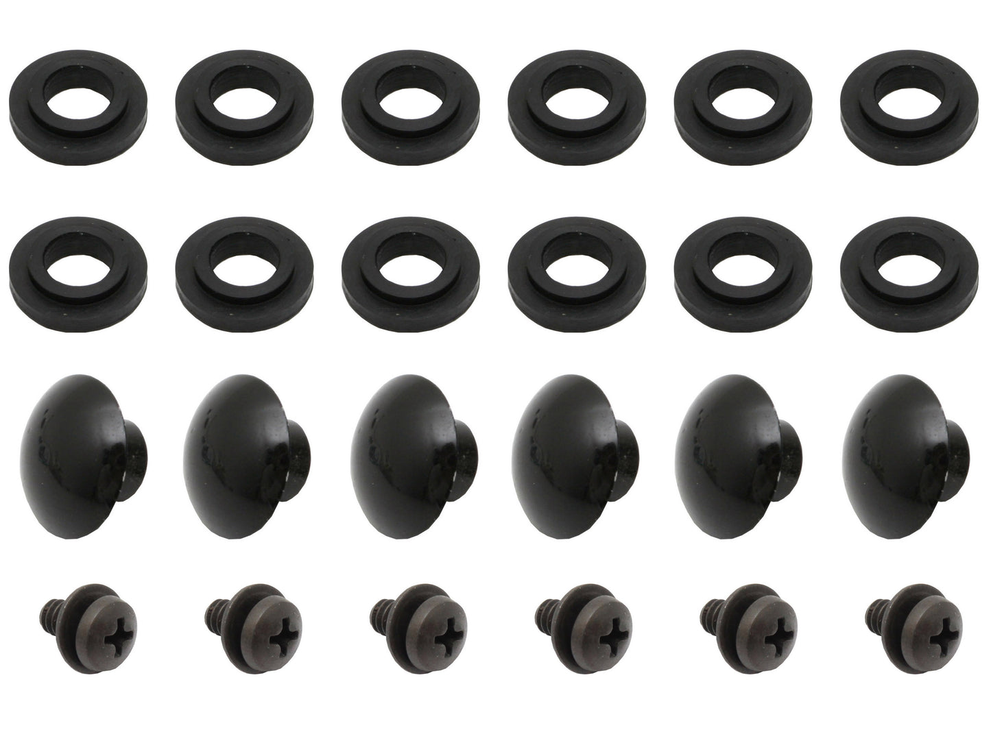 Rear Quarter Glass Dome Nut & Seal Kit LX UC Hatchback - FK1094