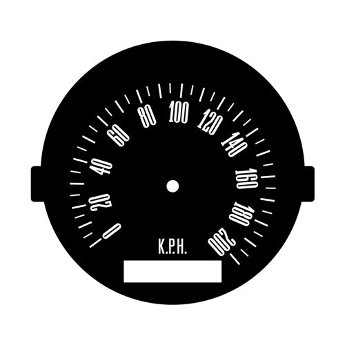 Decal Speedo XW XY Conversion 120 Mph To 200 Kph - GD2001D