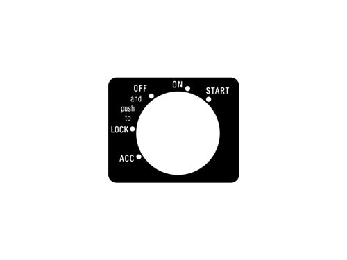Decal Ignition Switch Acc/Lock/Off/On XA XB ZF ZG - D2001