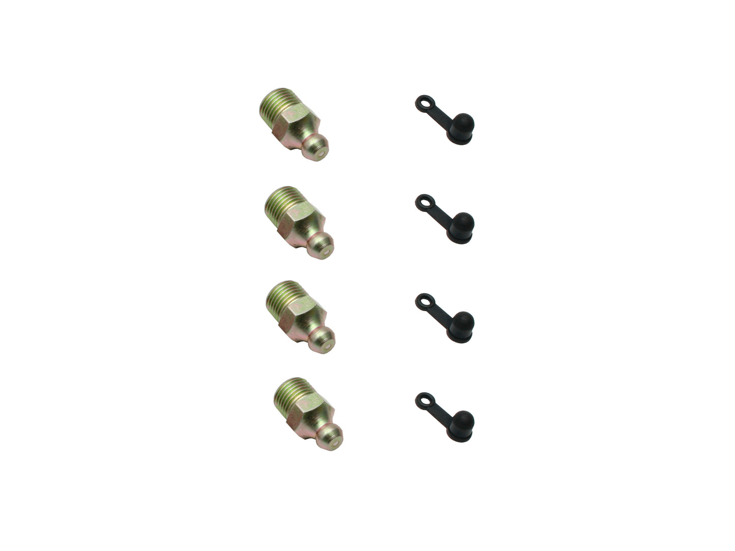 Grease Nipple & Boot Kit (4) 1/8 BSP Straight - GNK2