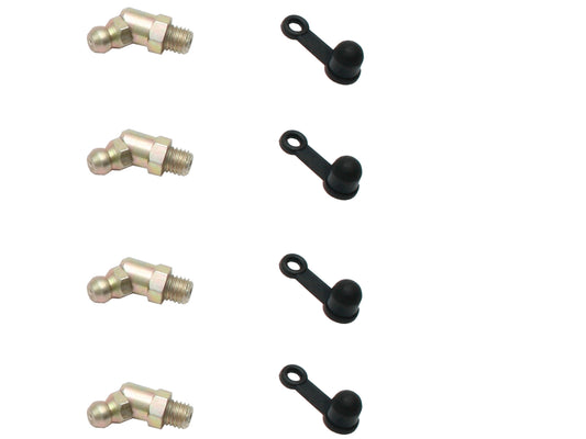 Grease Nipple & Boot Kit (4) 1/4 UNF 45Deg - GNK3