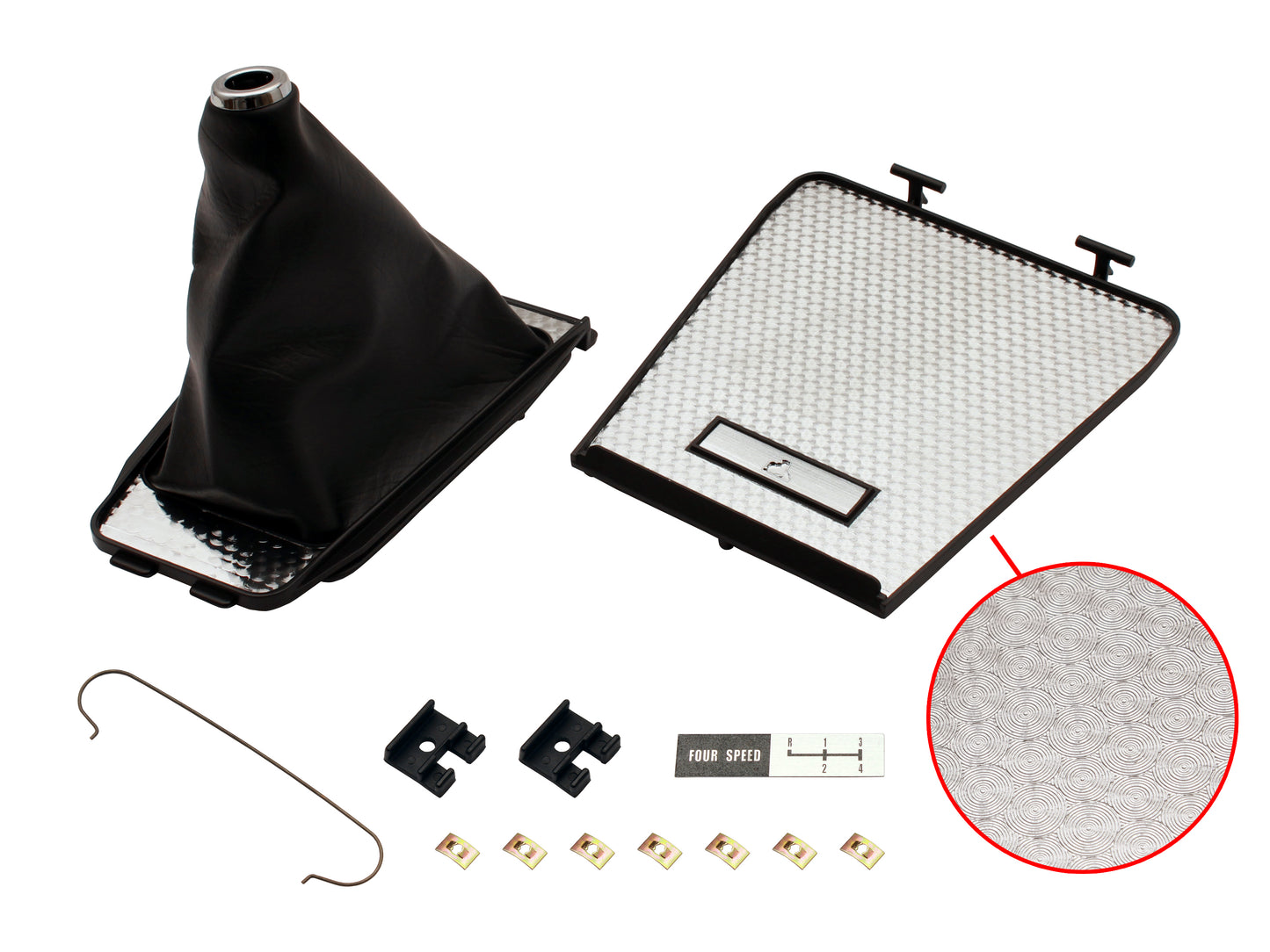 Gear Shift Console Lid Surround & Boot Early HQ GTS 4 Speed Silvr - GSB1005A