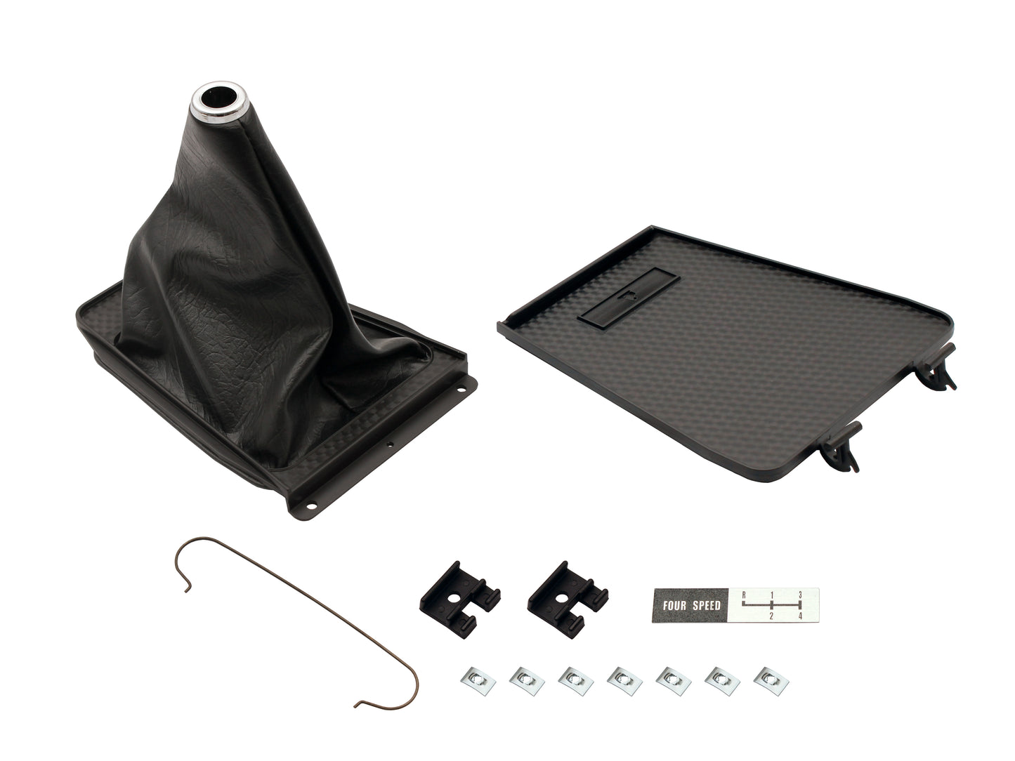 Gear Shift Console Lid Surround & Boot Early HQ 4 Speed (Black) - GSB1006AB