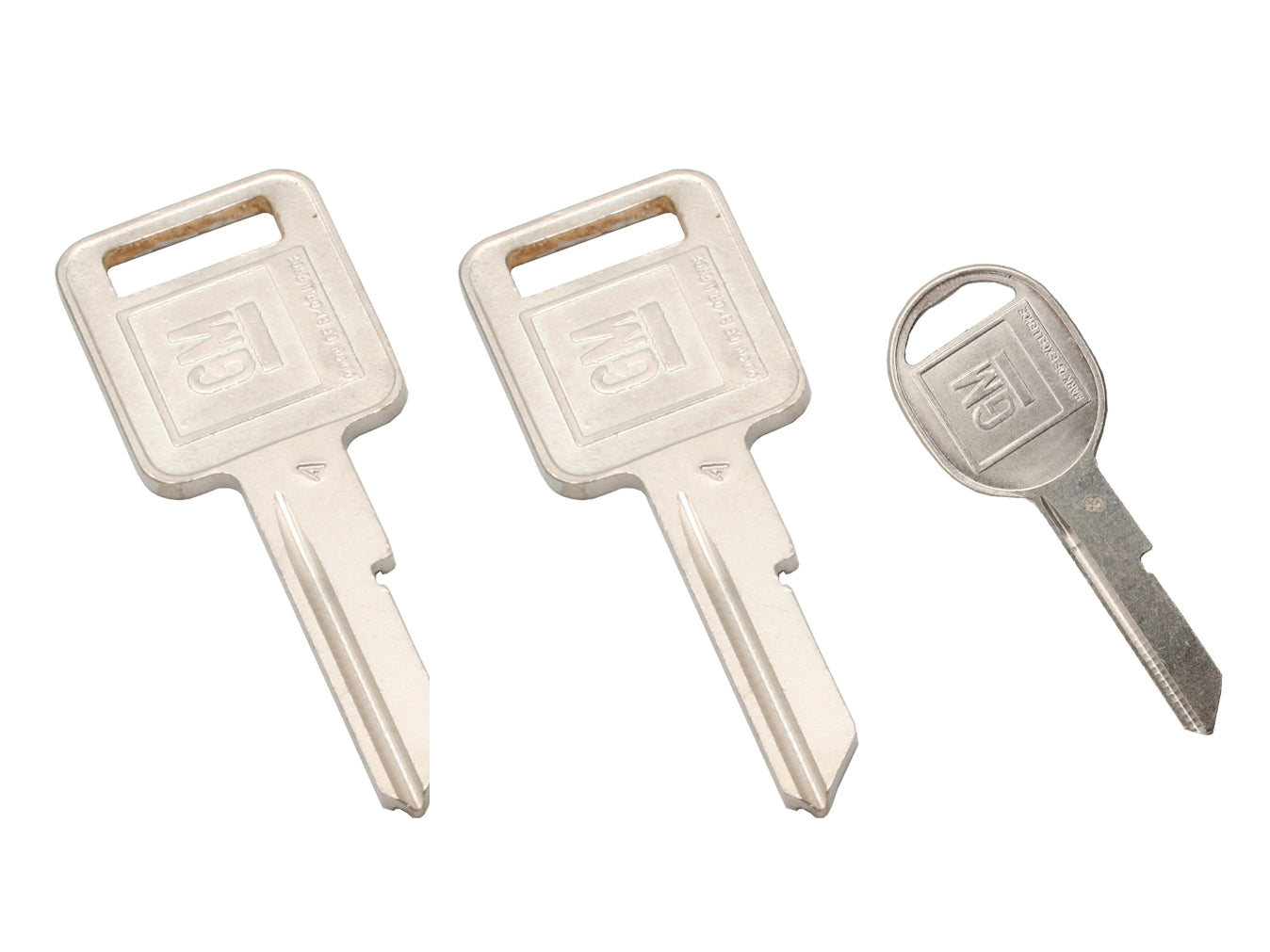 Mixed Head Blank ‘GM’ Key Set Holden HQ HX LJ - H1177