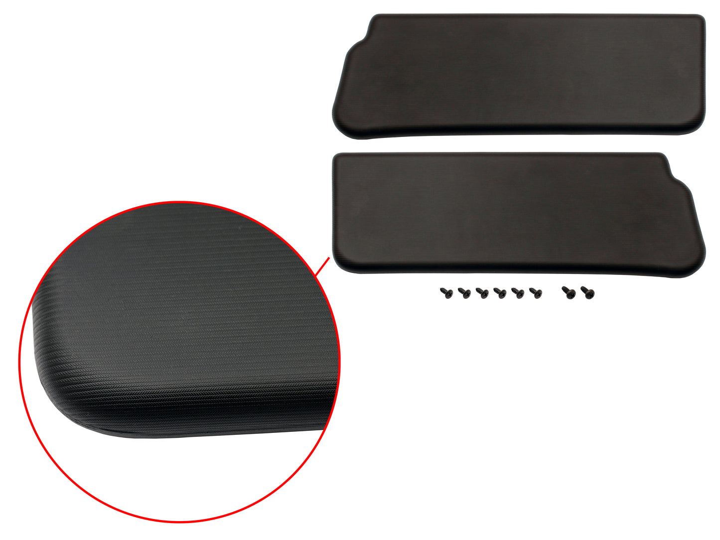 Sun Visor Interior Pair HQ HJ HX HZ LH LX UC Black Ribbed - H1280