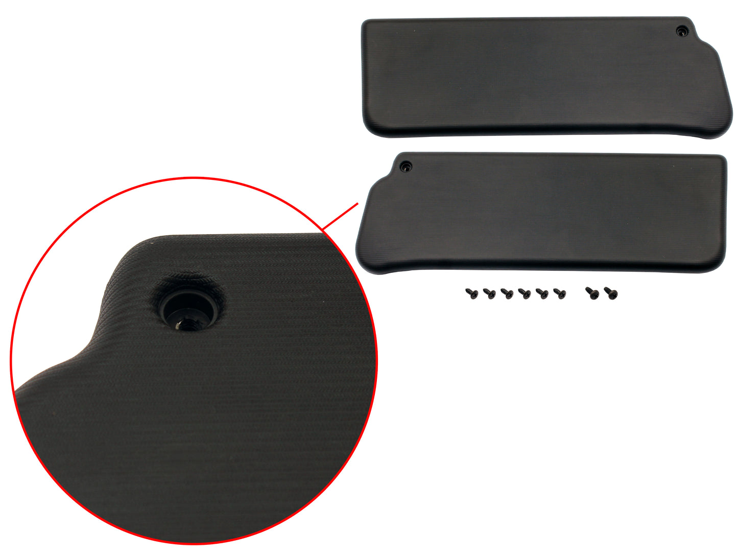 Sun Visor Interior Pair HQ HJ HX HZ LH LX UC Black Ribbed - H1280