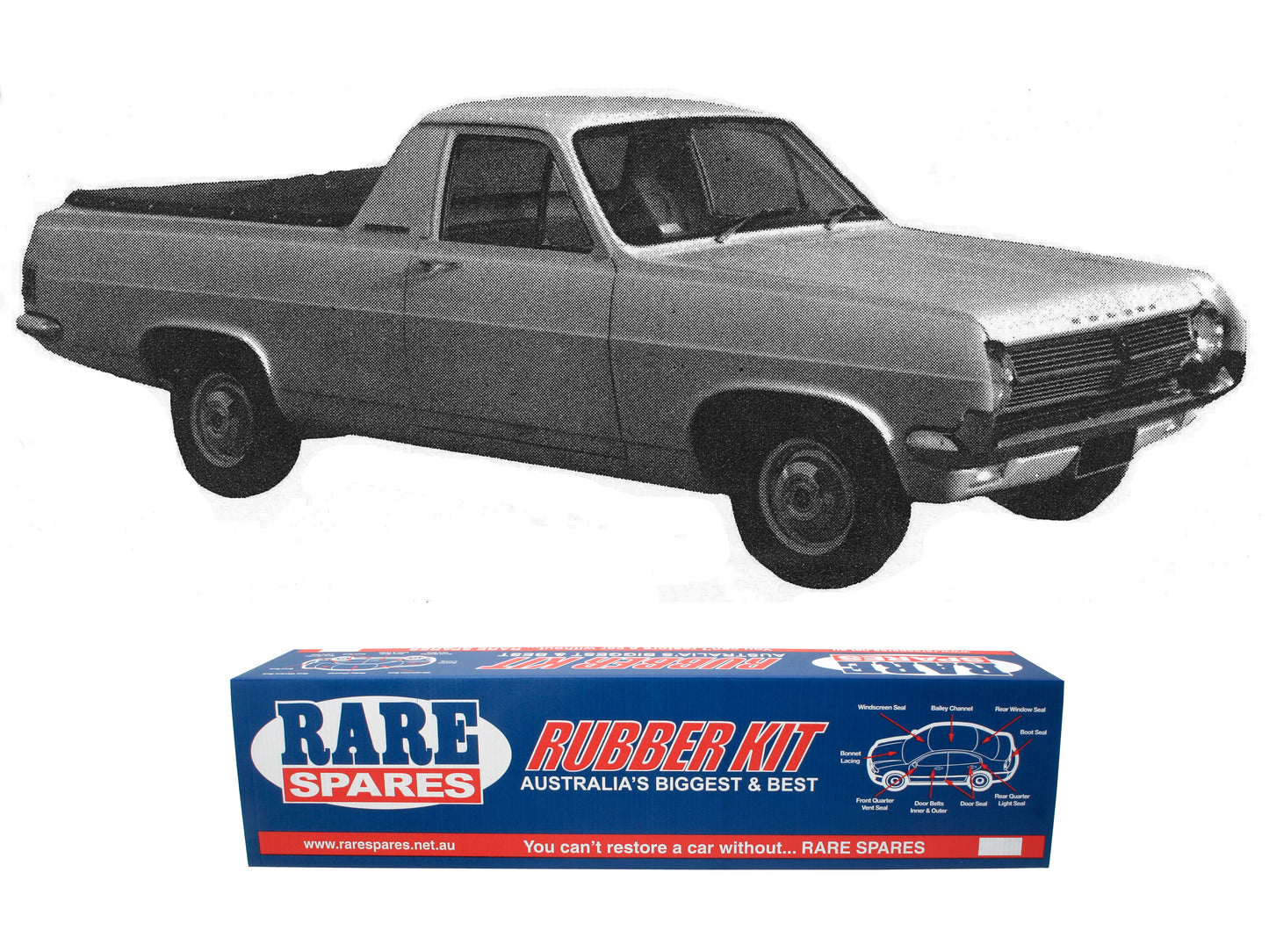 Body Rubber Kit Holden HD Standard Ute - HD2
