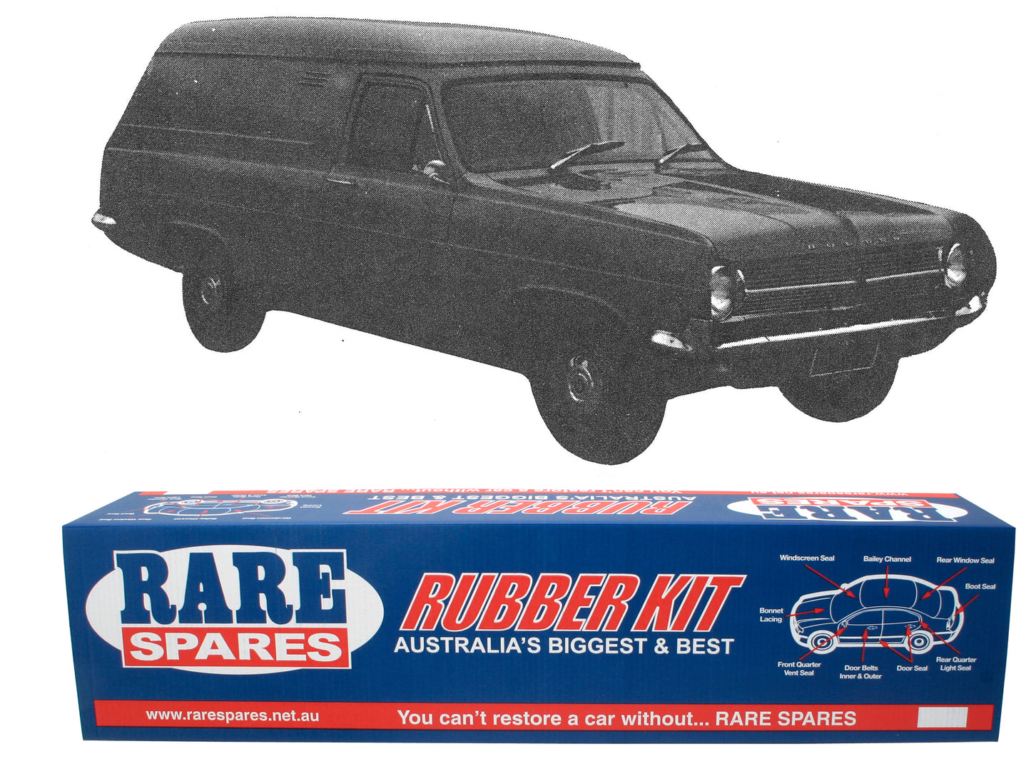 Body Rubber Kit Holden HD HR Panel Van - HD3