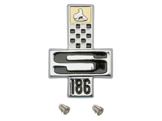 Holden HK HT HG "186 S" Badge x1 Suit Guard/Fender Emblem - B1042