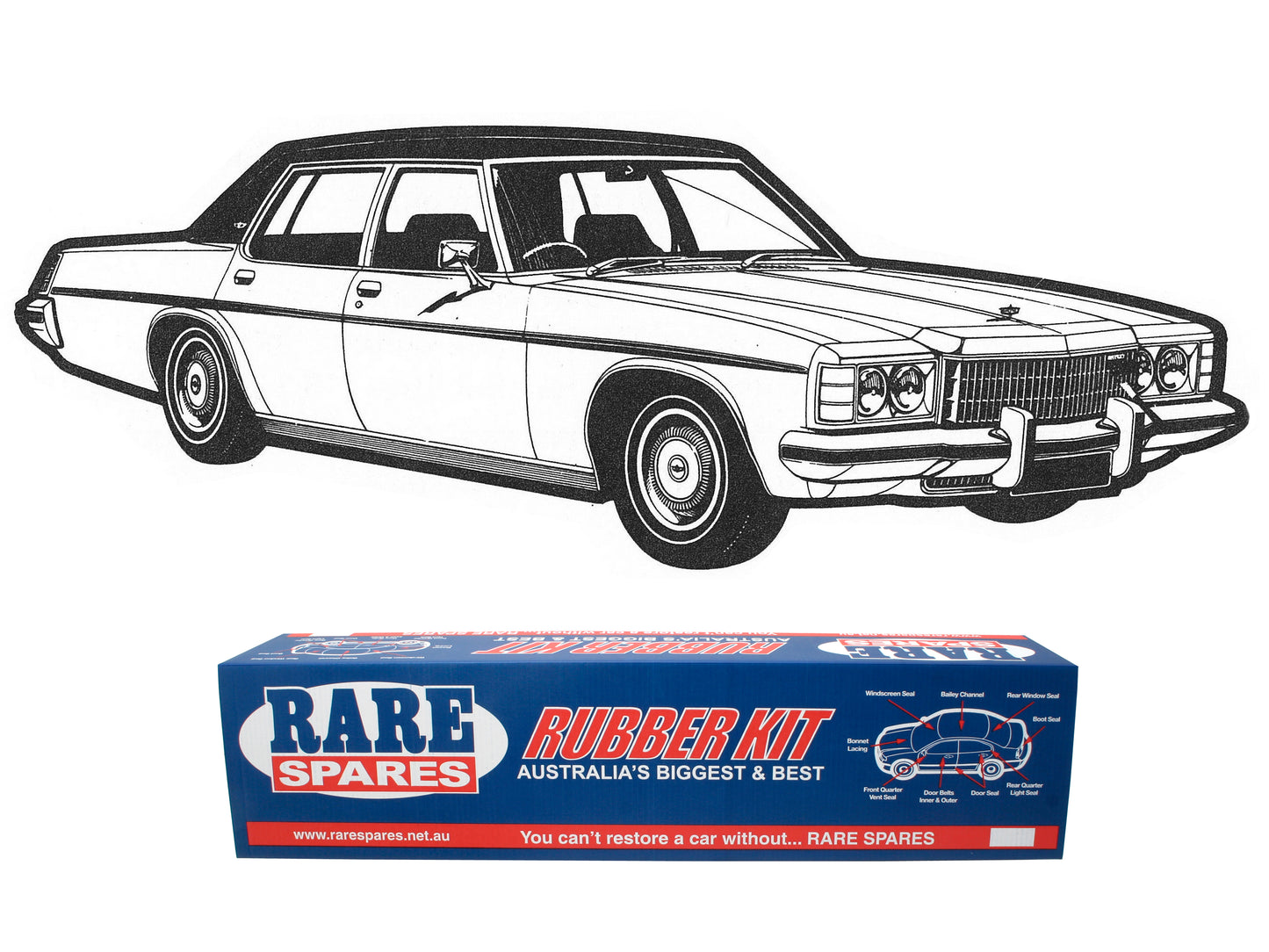 Body Rubber Kit Holden HJ HX HZ Statesman (Chamois) - HJ5CH