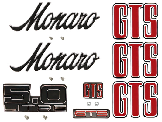 Badge Kit HJ Holden Monaro GTS 308 (Blk Letters) - HJBK10