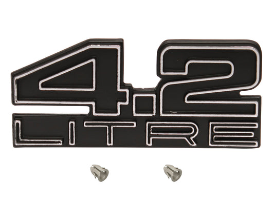 Holden V8 '4.2 LITRE' Boot or Tailgate Badge HJ HX HZ Torana LH LX Guard 253 emblem - B1050