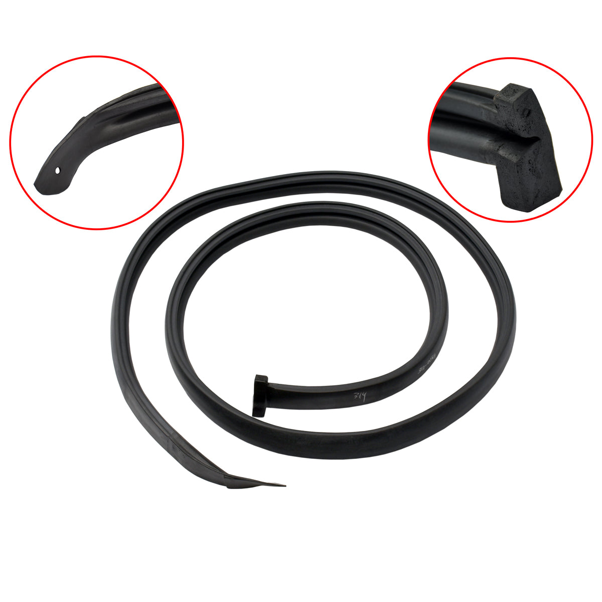Body Rubber Kit Holden HK HT HG Monaro Black - HK1P