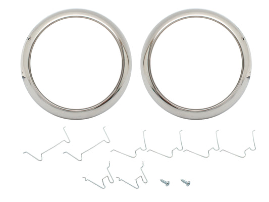 Headlight Rims Chrome Suit Some 48 FJ Pair - HLR1009