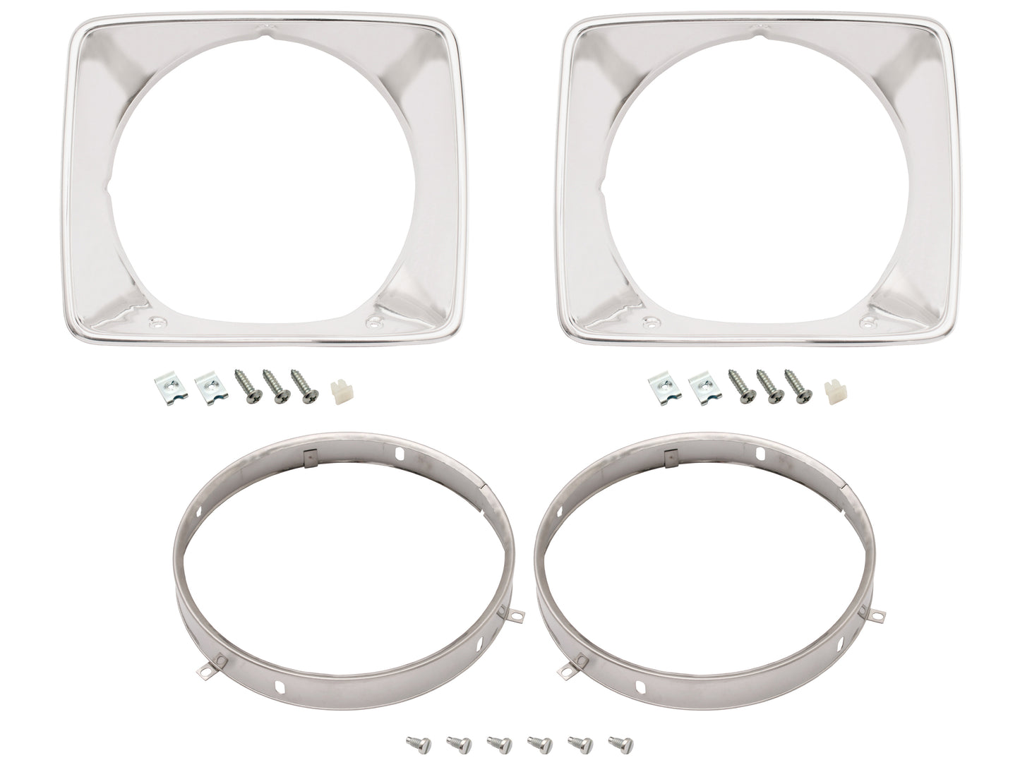 Headlight Rim Kit Inner & Outer Left & Right HJ HX HZ Belmont kingswood Anodised - HLRKHJA