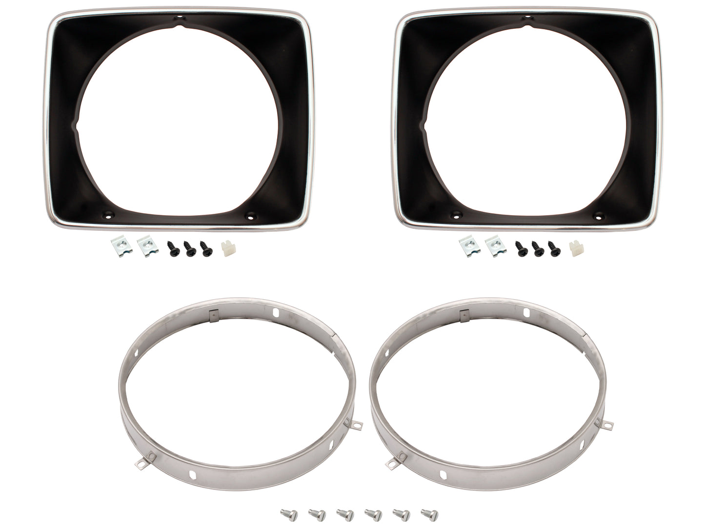 Headlight Rim Kit Inner & Outer L&R HJ HX GTS Sand Black - HLRKHJB