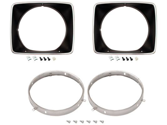 Headlight Rim Kit Inner & Outer L&R HJ HX GTS Sand Black - HLRKHJB