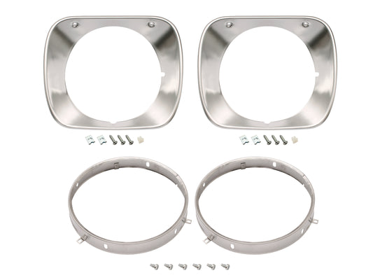Headlight Rim Kit Inner & Outer L&R HJ HX HZ Tonner Anodise - HLRKHJTA
